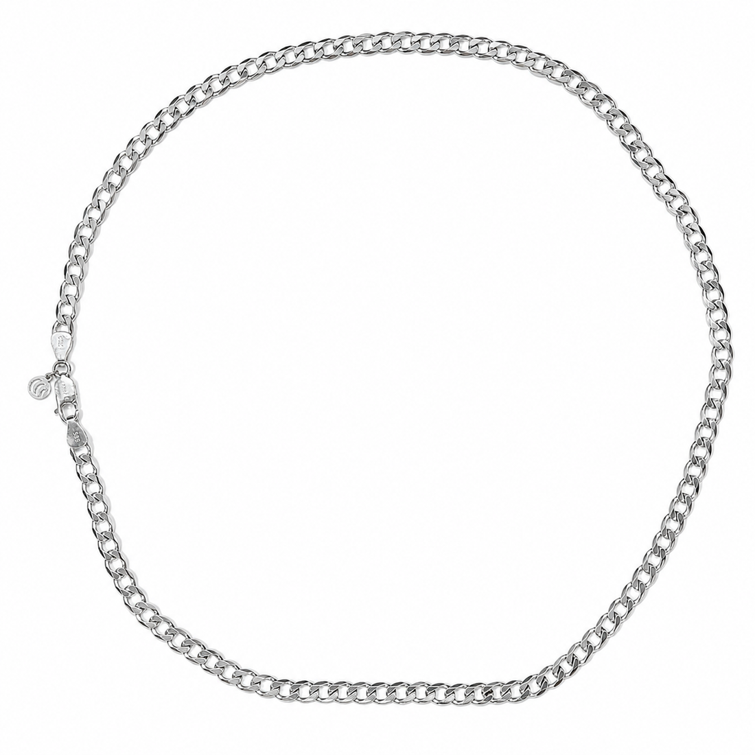Silvme 925 Sterling Silver Cuban Chain, 22 Inch, Approx. 26.21 g, for Men