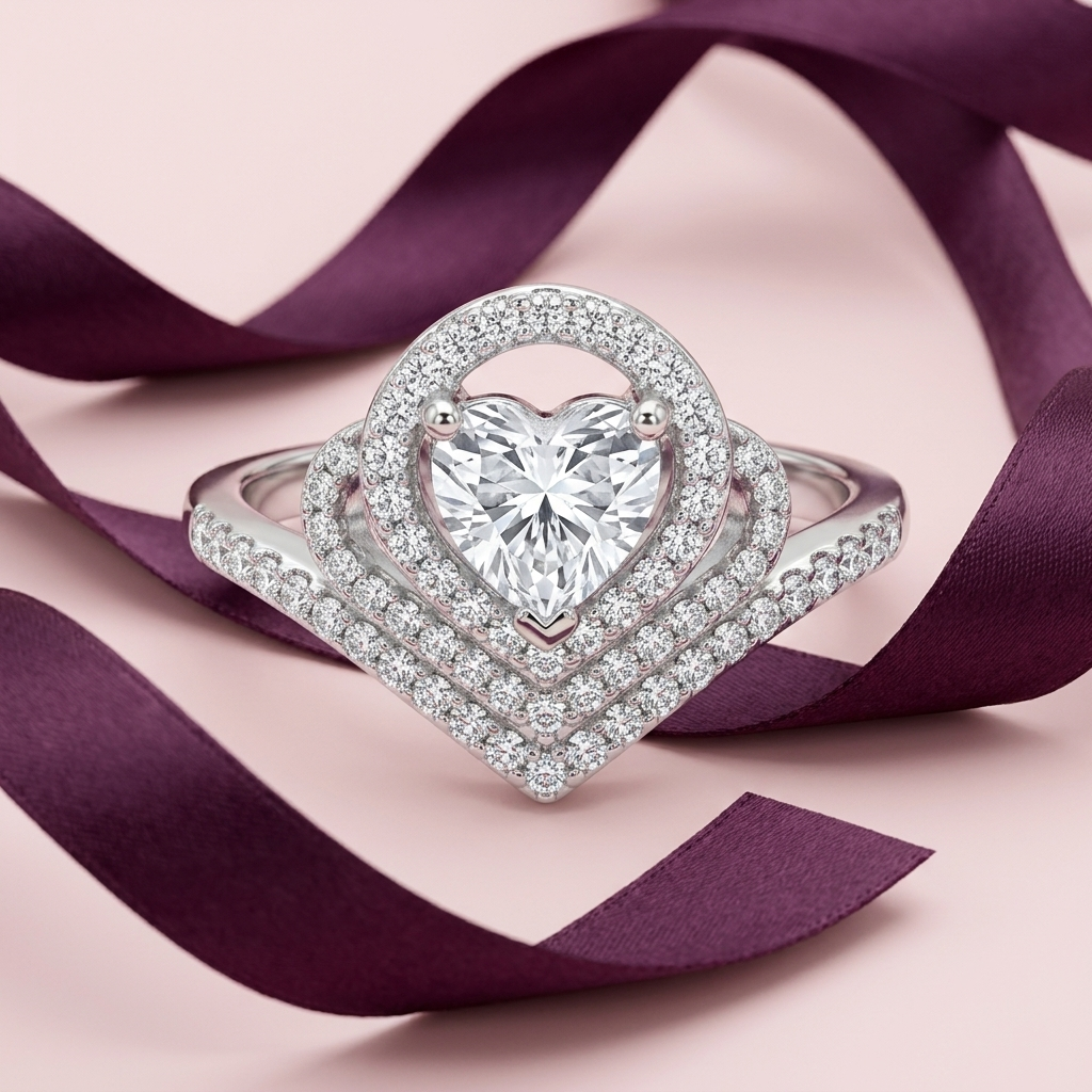 Silvme 925 Silver Sparkle-Cut Ring for Women – Sparkling Diwali Gift for Her