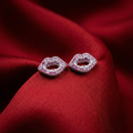 Lip Kiss Stone-Set PavÃ© Stud Earrings, additional product view 5