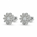 Petal Cluster Micro-PavÃ© Stone-Set Stud Earrings, additional product view 4