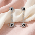 Evil Eye Stone-Set Drop Earrings, alternate angle