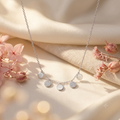 Silvme Multi Disc Pendant Necklace showcasing its multi disc design in 925 sterling silver