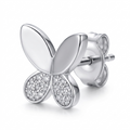 Butterfly Stone-Set Stud Earrings, alternate angle