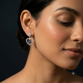 Blue Heart Stone-Set Drop Earrings, additional product view 7