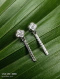 Floral Baguette Drop Earrings, additional product view 4