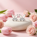 Butterfly Stone-Set Stud Earrings, additional product view 3