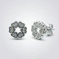 Heart Circle Stone-Set Stud Earrings, additional product view 5