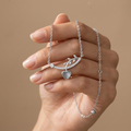 Engraved Minimal Horizontal Bar with 18 Inch Chain â€“ the Silvme Bar Pendant Necklace in 925 sterling silver