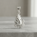 Smooth polished silver surface of the Silvme Ganesh Idol Pendant, premium 925 silver, refined silver accessory