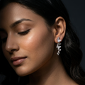 Stone-Set Butterfly Ear Crawler Climber Earrings, additional product view 6