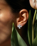 Four-Petal Clover Stud Earrings, additional product view 3
