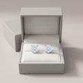 Round Solitaire Stone-Set Stud Earrings, additional product view 3