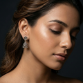 Oxidised Floral Jhumka Earrings, additional product view 6