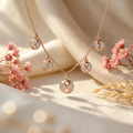 Silvme Heart Circle Pendant Necklace with anti-tarnish finish, refined 925 silver chain pendant
