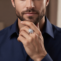 Silvme marquise turtle sterling silver ring for women, lightweight daily-wear silver jewellery