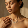 Smooth polished silver surface of the Silvme Multi Disc Pendant Necklace, premium 925 sterling silver