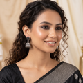 Traditional Oxidised Jhumka Earrings, additional product view 4