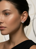Open-Heart Stone-Set Stud Earrings, additional product view 5
