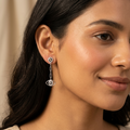Evil Eye Stone-Set Drop Earrings, additional product view 3