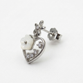 Heart Flower Drop Earrings, additional product view 3