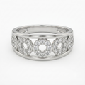 Silvme Floral Cluster Ring in 925 sterling silver, jewellery for women, minimal modern styling