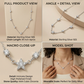 Silvme Star Station Pendant Necklace with anti-tarnish finish, refined 925 silver chain pendant