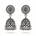 Mandala Disc Jhumka Earrings, front product view