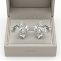 Ornate Floral Cross Stud Earrings, close-up detail