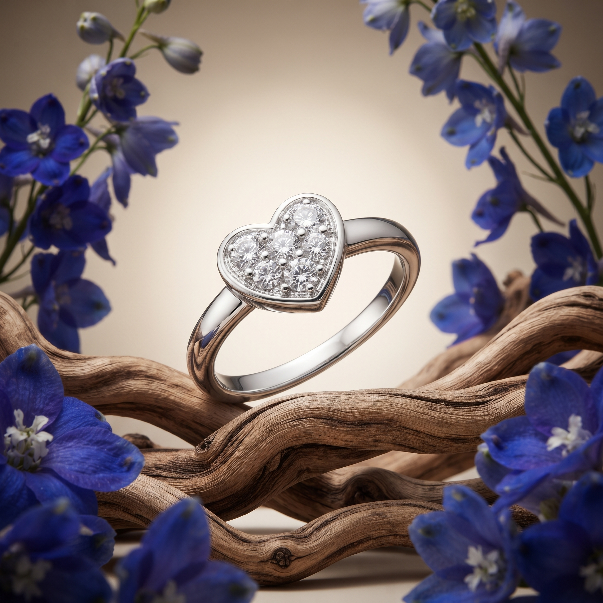 Silvme Christmas Gift 925 sterling silver ring for women — studio detail shot