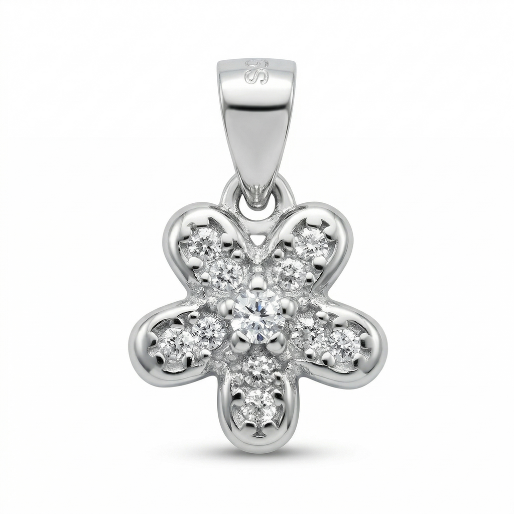Silvme Pure 925 Sterling Silver Bloom Pendant for Women & Girls