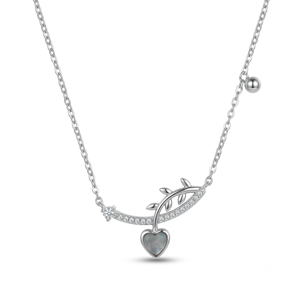925 sterling silver Bar Pendant Necklace by Silvme, an elegant accessory for her, premium silver jewellery