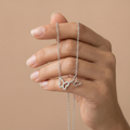 Silvme Double Butterfly Pendant Necklace featuring 925 sterling silver 925 purity, 925 sterling silver jewellery