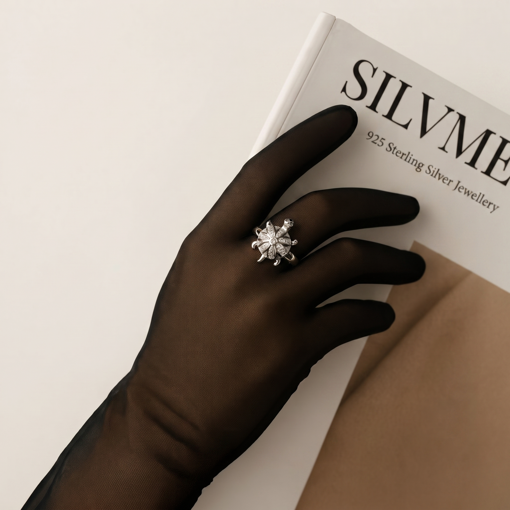 925 silver sunburst turtle ring for women - birthday and anniversary gift for wife, girlfriend or sister