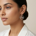 Love Script Heart Drop Earrings, additional product view 6