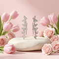 Stone-Set Butterfly Ear Crawler Climber Earrings, additional product view 3