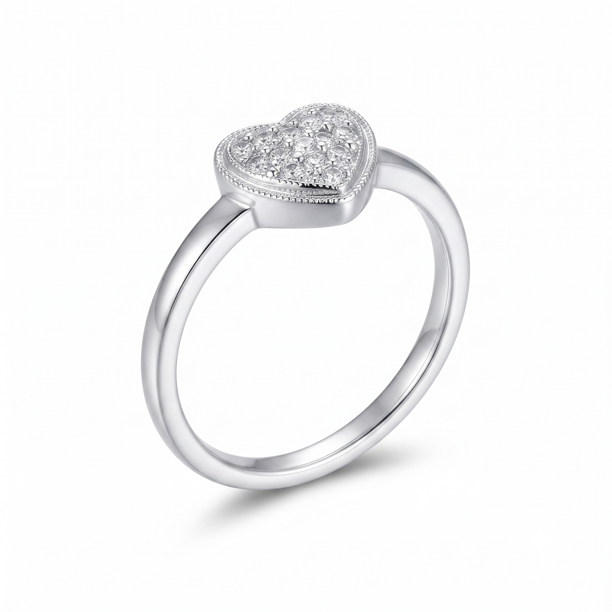 Silvme Christmas Gift 925 sterling silver ring for women — front view on white background