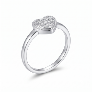 Silvme Christmas Gift 925 sterling silver ring for women — front view on white background