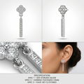 Floral Baguette Drop Earrings, additional product view 6