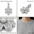A giftable 925 sterling silver silver pendant â€“ the Silvme Bloom Pendant, refined silver accessory