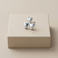 Bow Stone-Set Stud Earrings, additional product view 3