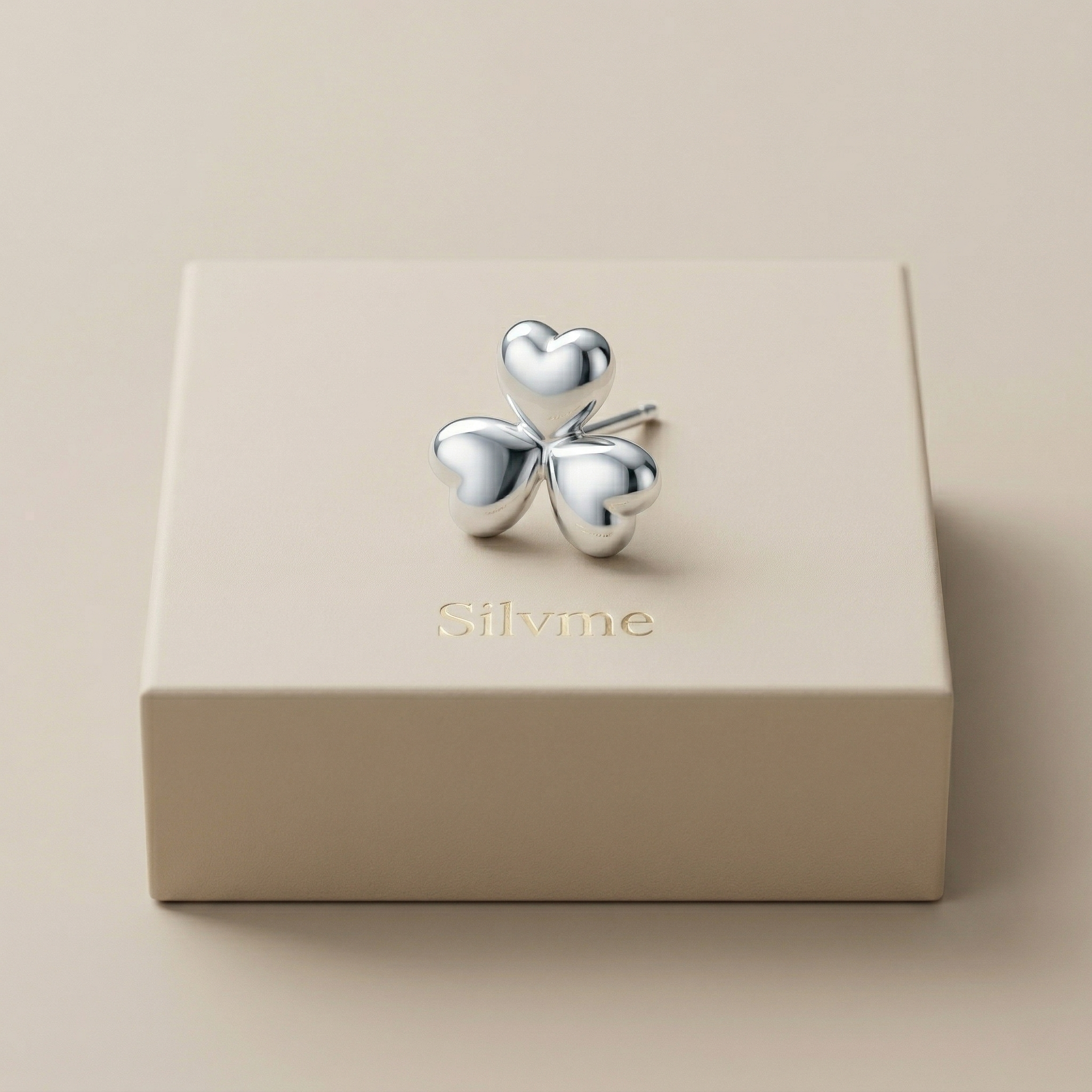Silvme Pure 925 Sterling Silver Bow Heart Flower Stud Earrings for Women