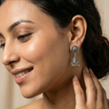Mandala Disc Jhumka Earrings, additional product view 7