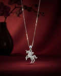 Smooth polished silver surface of the Silvme Unicorn Dreams Pendant, premium 925 silver, a gift-worthy silver piece