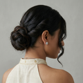 Snowflake Floral PavÃ© Stone-Set Stud Earrings, additional product view 3