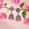 Mandala Disc Jhumka Earrings, additional product view 3