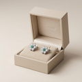 Green-Centre Flower Stud Earrings, additional product view 8