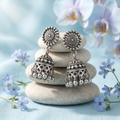 Mandala Disc Jhumka Earrings, additional product view 4
