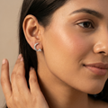 Crescent Moon Stone-Set Pearl-Look Accent Drop Earrings, additional product view 4