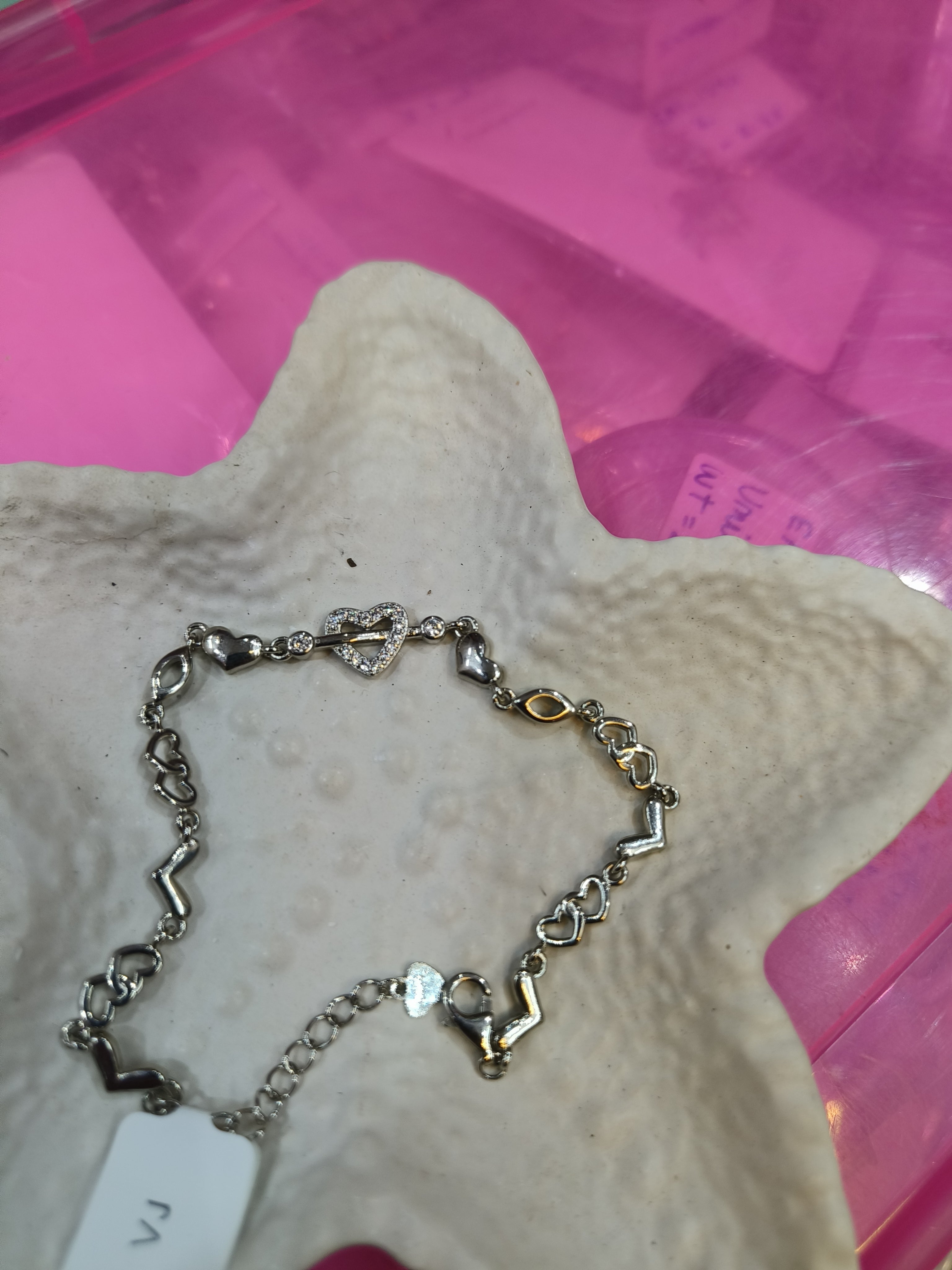 Silvme 925 Sterling Silver Heart Bracelet for Women | Handcrafted Timeless Silver Heart Bracelet