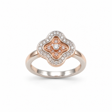 Silvme 925 Sterling Silver Flower Stack Ring for Women